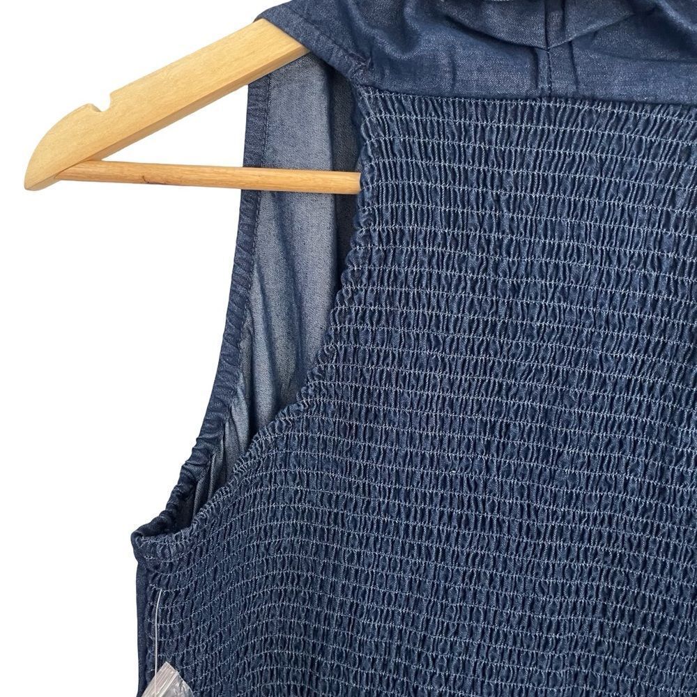 Step In Step - Women's Halter Blue Jeans Jumpsuit,
 Color: Dark Wash Sz:Large/XL - Picture 7 of 12